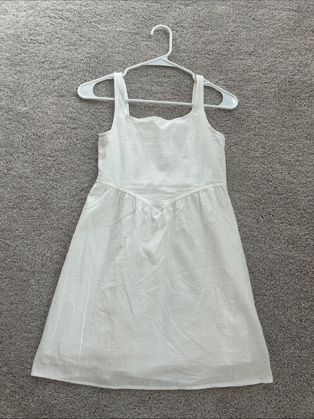 Girls art class White Sleeveless Cotton Sundress